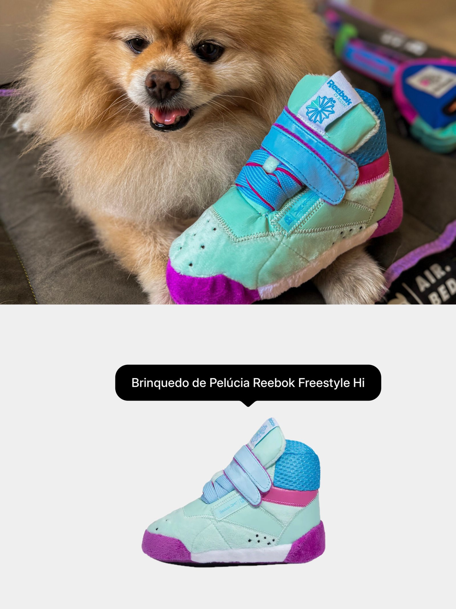 Brinquedo de Pelúcia Reebok Freestyle Hi da Zee.Dog